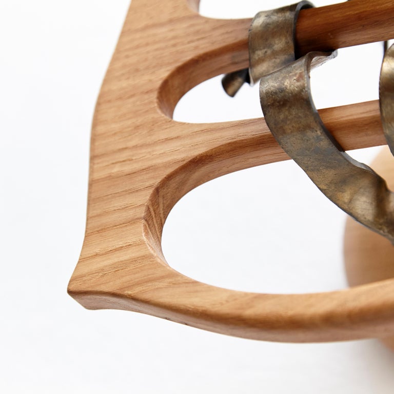 Contemporary Antoni Gaudi Calvet Hanger Metal Wood Jugendstil For Sale