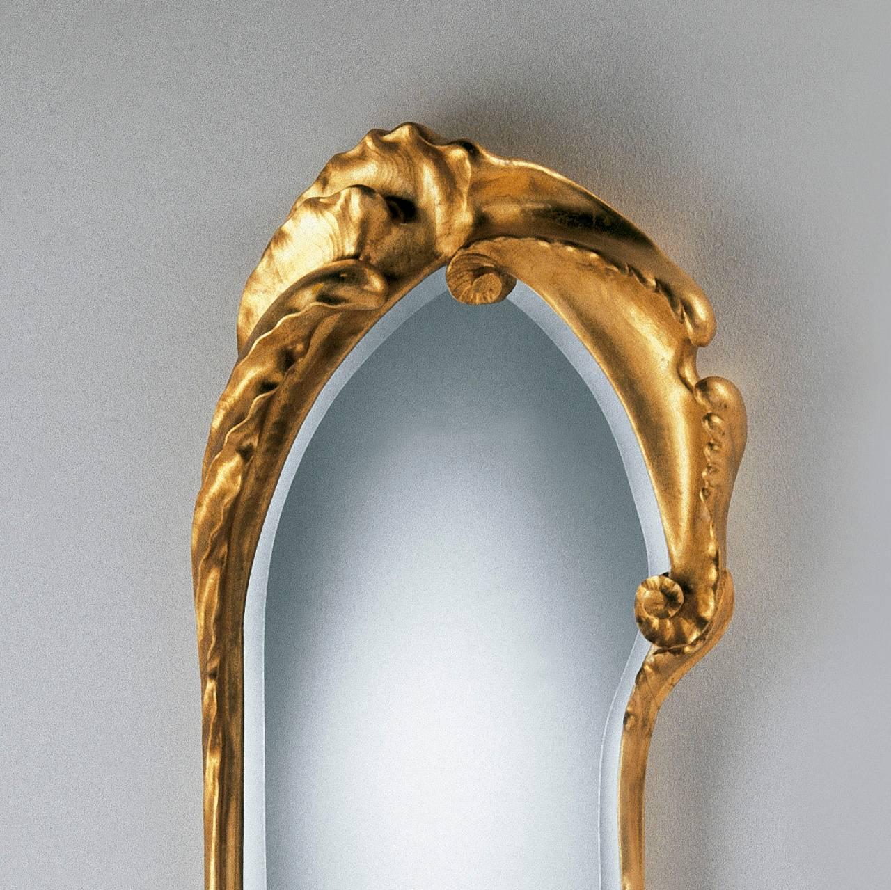 Mirror designed by Antoni Gaudí, circa 1902 and manufactured by BD furniture in Barcelona.

Solid oak: varnished or covered in fine gold leaf.

Measures: 58cm x 195cm

Year: 1902

Antoni Gaudí (1852/1926) is, without doubt, the most