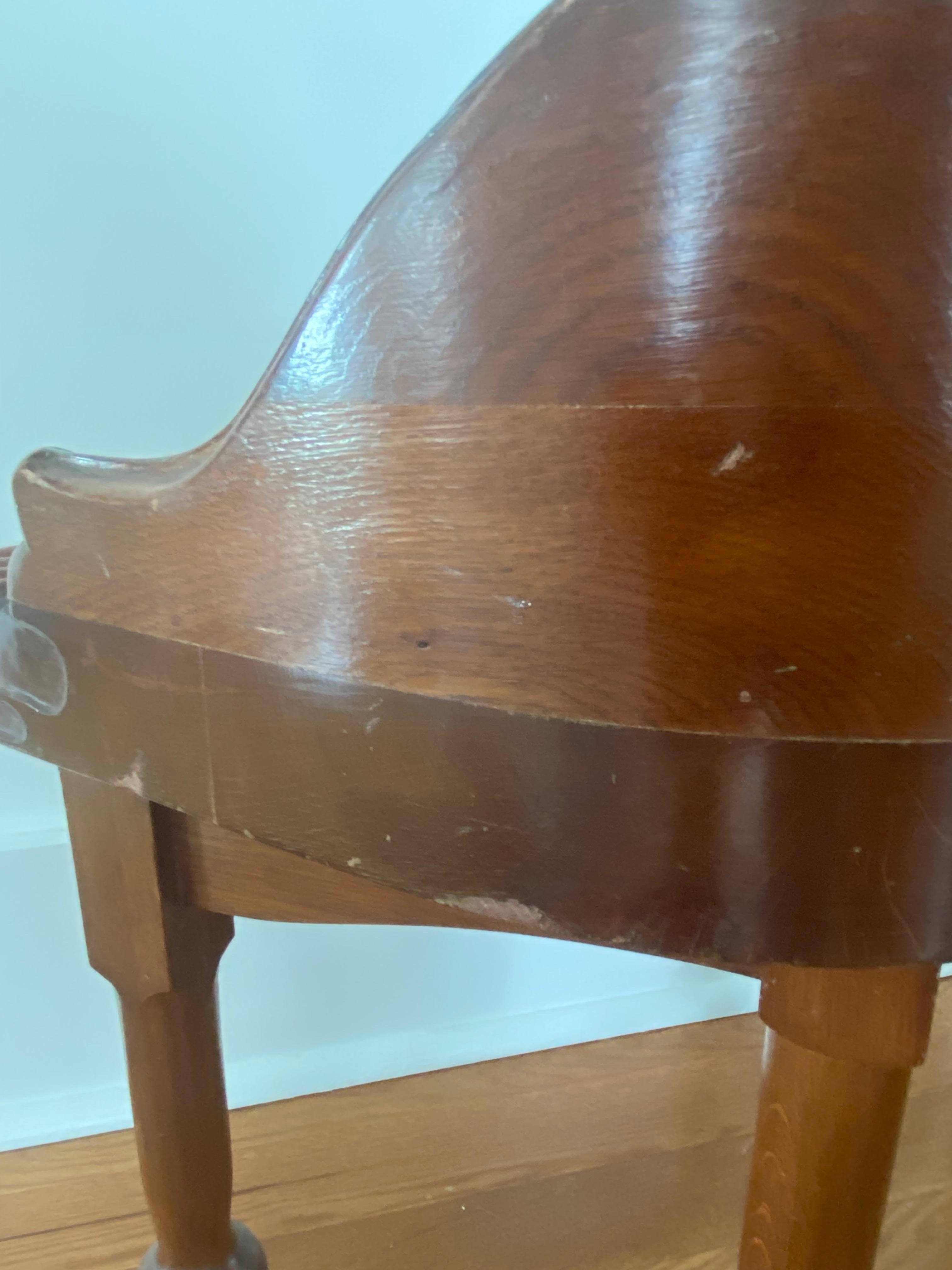Antoni Gaudi Casa Calvet Stool Vanity Chair BD Barcelona Re Edition Mahogany In Fair Condition For Sale In Bridgehampton, NY