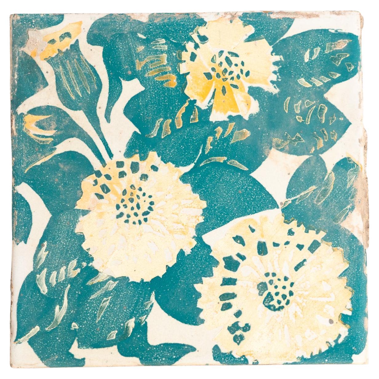 Antoni Gaudi Decorative Ceramic Spanish Tile of Casa Vicens, circa 1888
