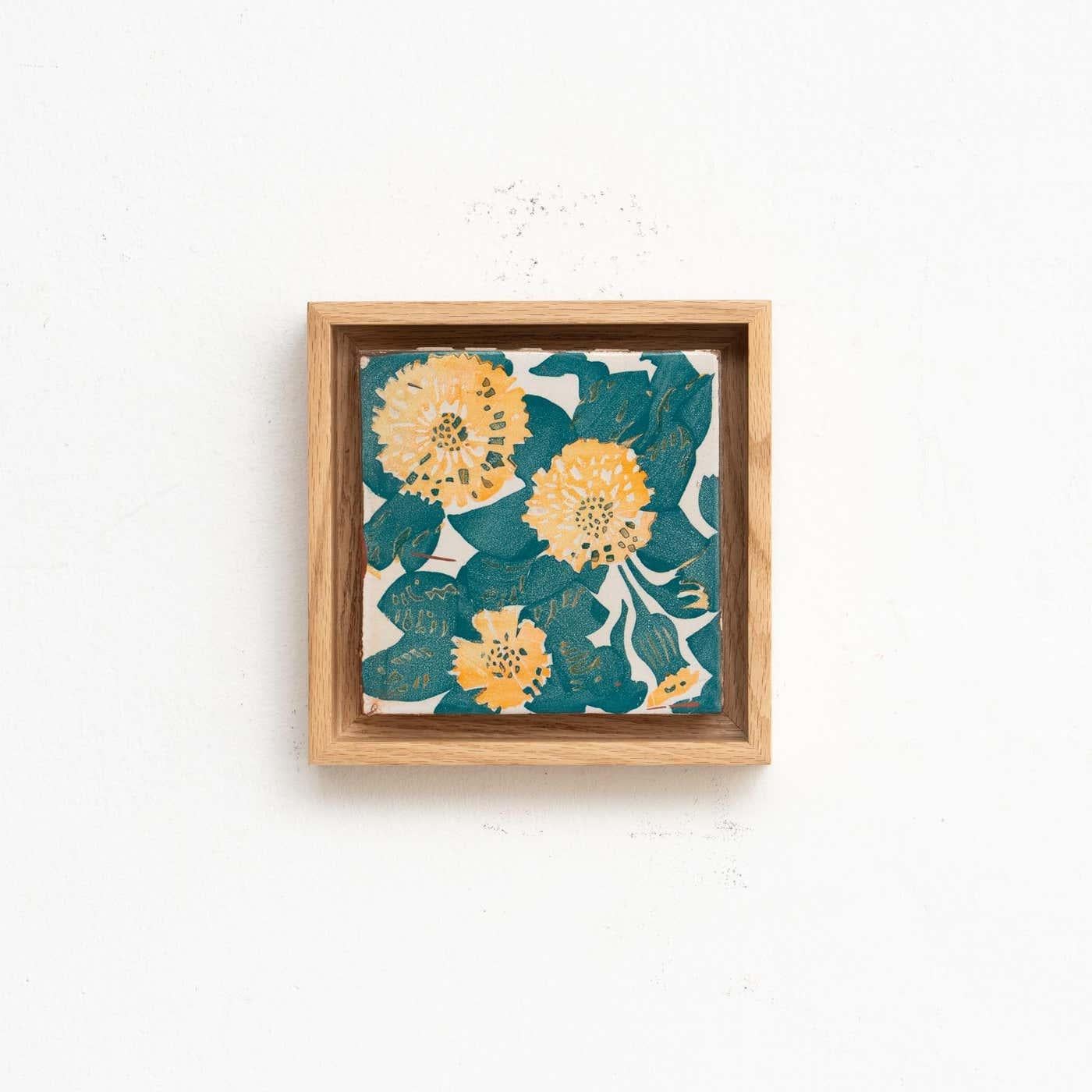 Espagnol Carreau décoratif espagnol en céramique d'Antoni Gaudi représentant la Casa Vicens, vers 1940 en vente