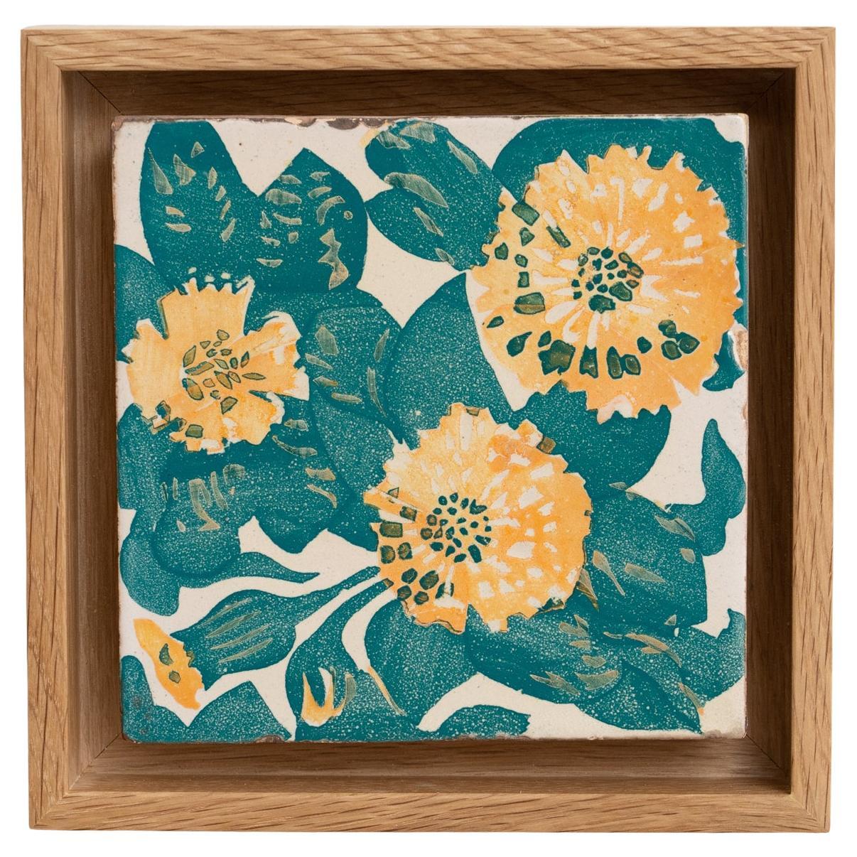 Antoni Gaudi Decorative Ceramic Spanish Tile of Casa Vicens, circa 1940