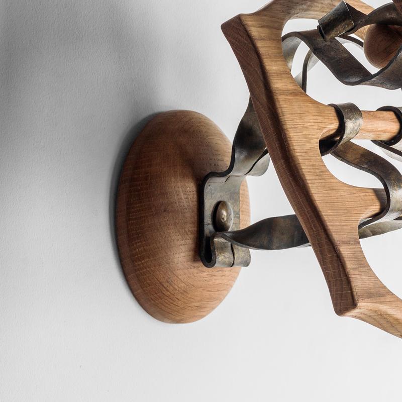 Spanish Antoni Gaudi Wood and Metal Calvet Hanger