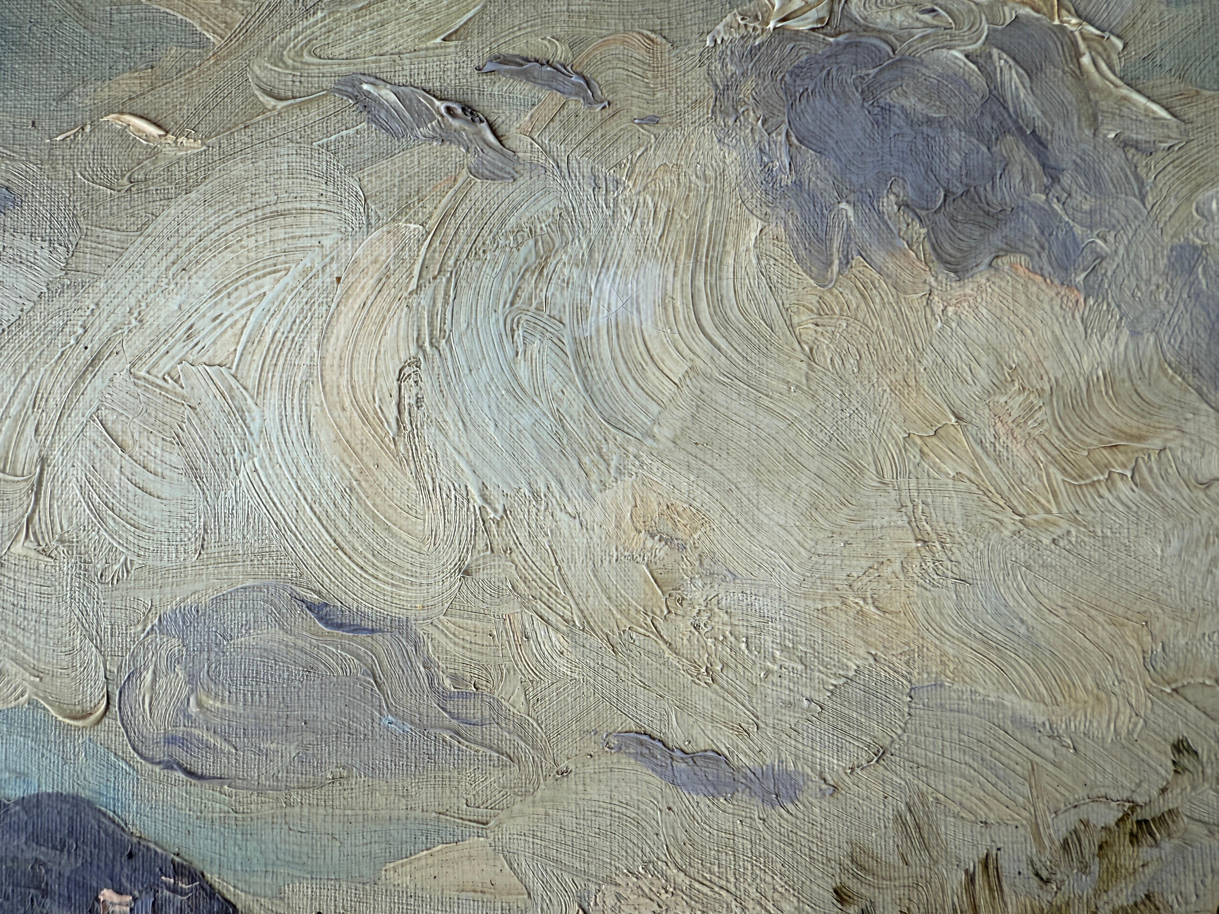 Angolo di Horta Barcellona Spagna olio su tela pittura paesaggio spagnolo in vendita 1