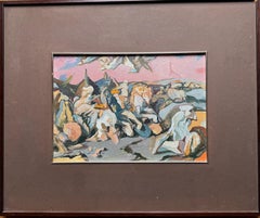 Antoni Pitxot Battle of Constantine oil on board painting surrealist art