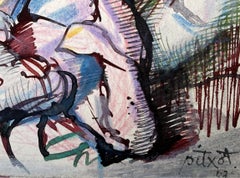 Antoni Pitxot Composición abstracta en técnica mixta Óleo y tinta sobre tabla 2003 dali