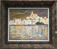 Cadaques seascape Spain oil on canvas painting