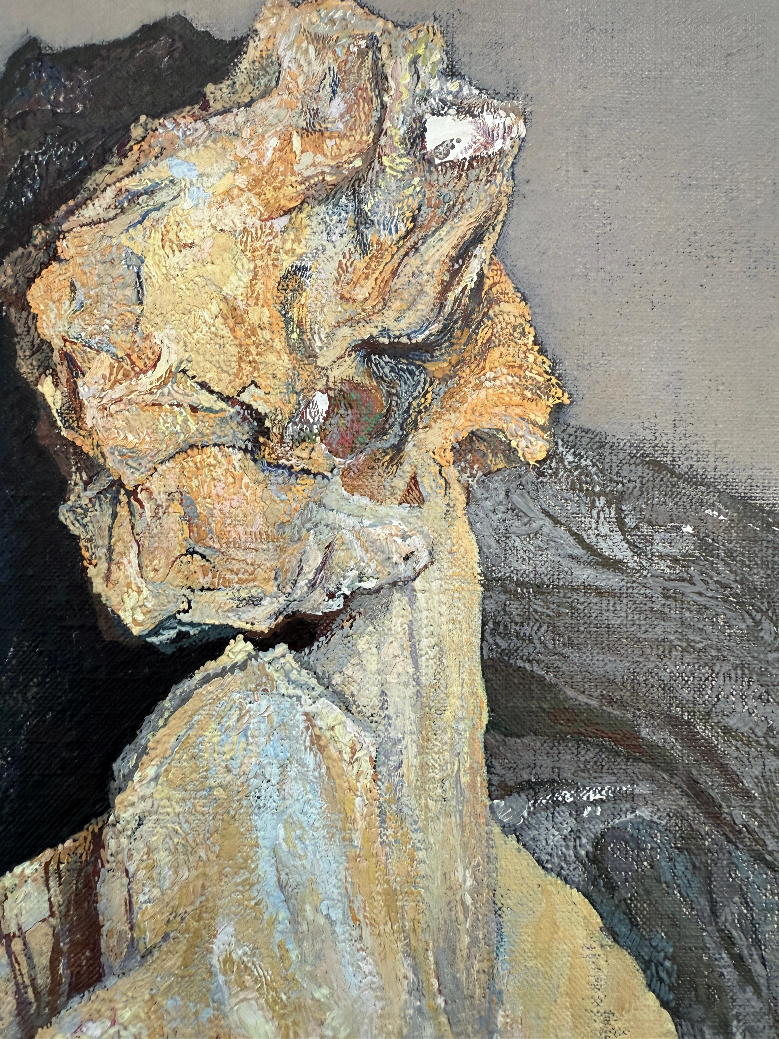 The Stone Lovers Öl auf Leinwand Gemälde Surrealismus im Angebot 1