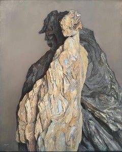 The Stone Lovers oil on canvas painting surrealism