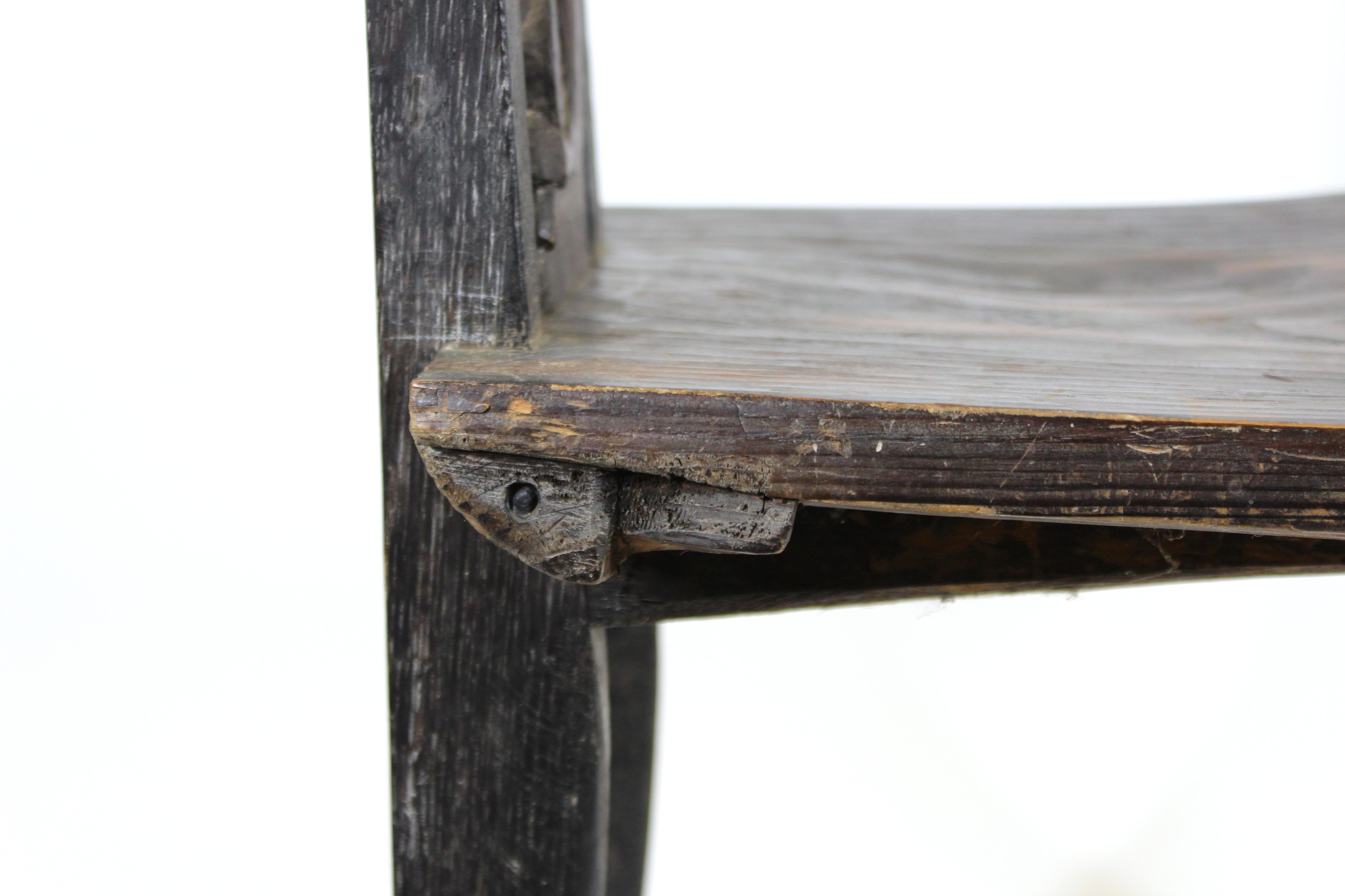 Antoni Rzasa Polish Folk Art Carved Wood Chair In Good Condition In Astoria, NY