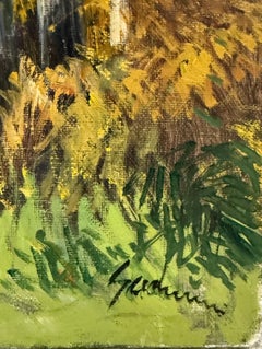Autumn Birch Forest Oil Painting Catalan Impressionist Woodland Landscape Spain