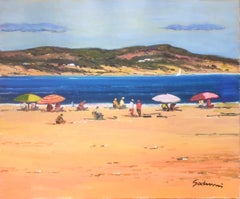 Costa Brava Spain oil on canvas painting mediterranean seascape