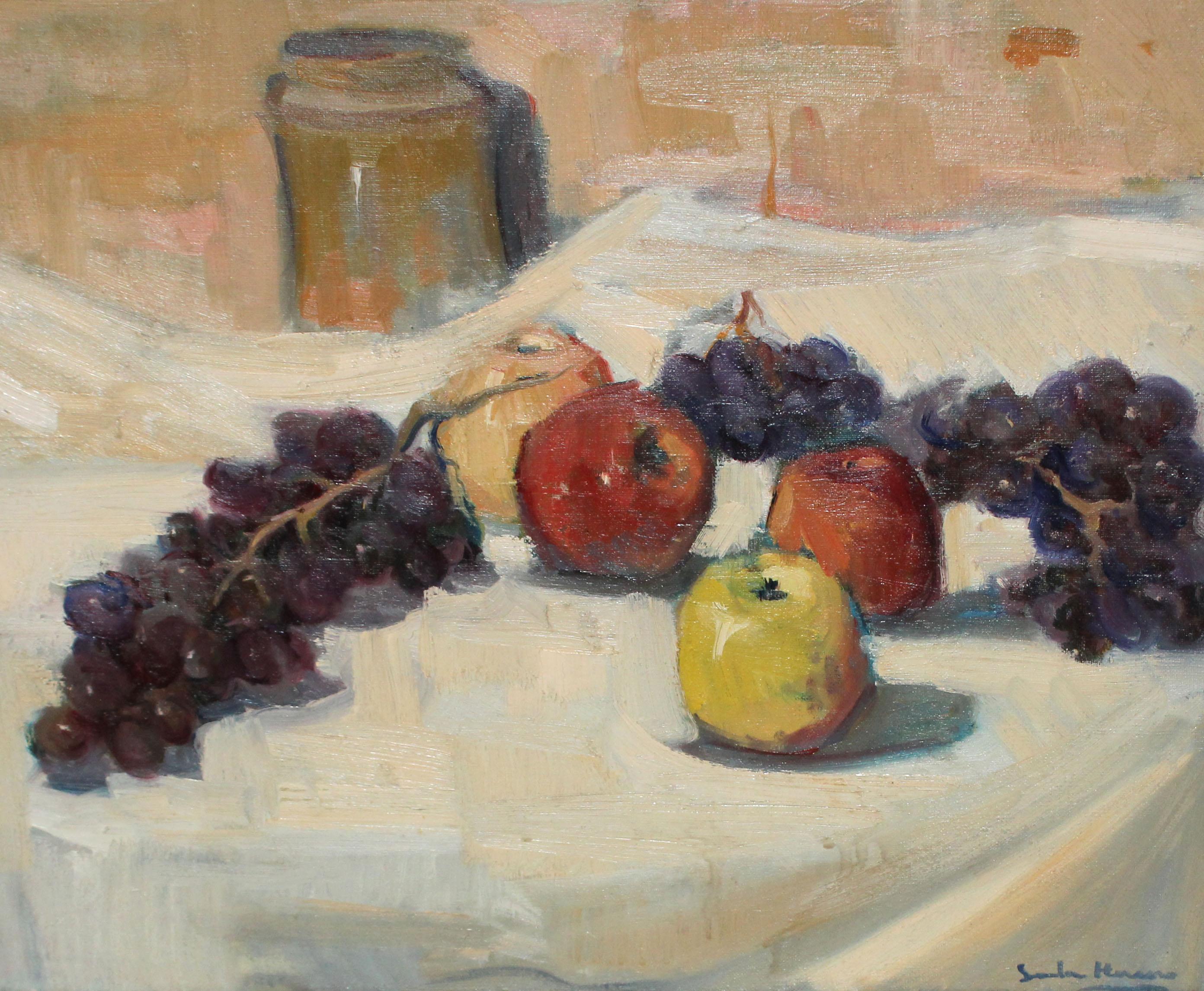 Bodegón frutal - Óleo sobre tela – Painting von Antoni Sala Herrero