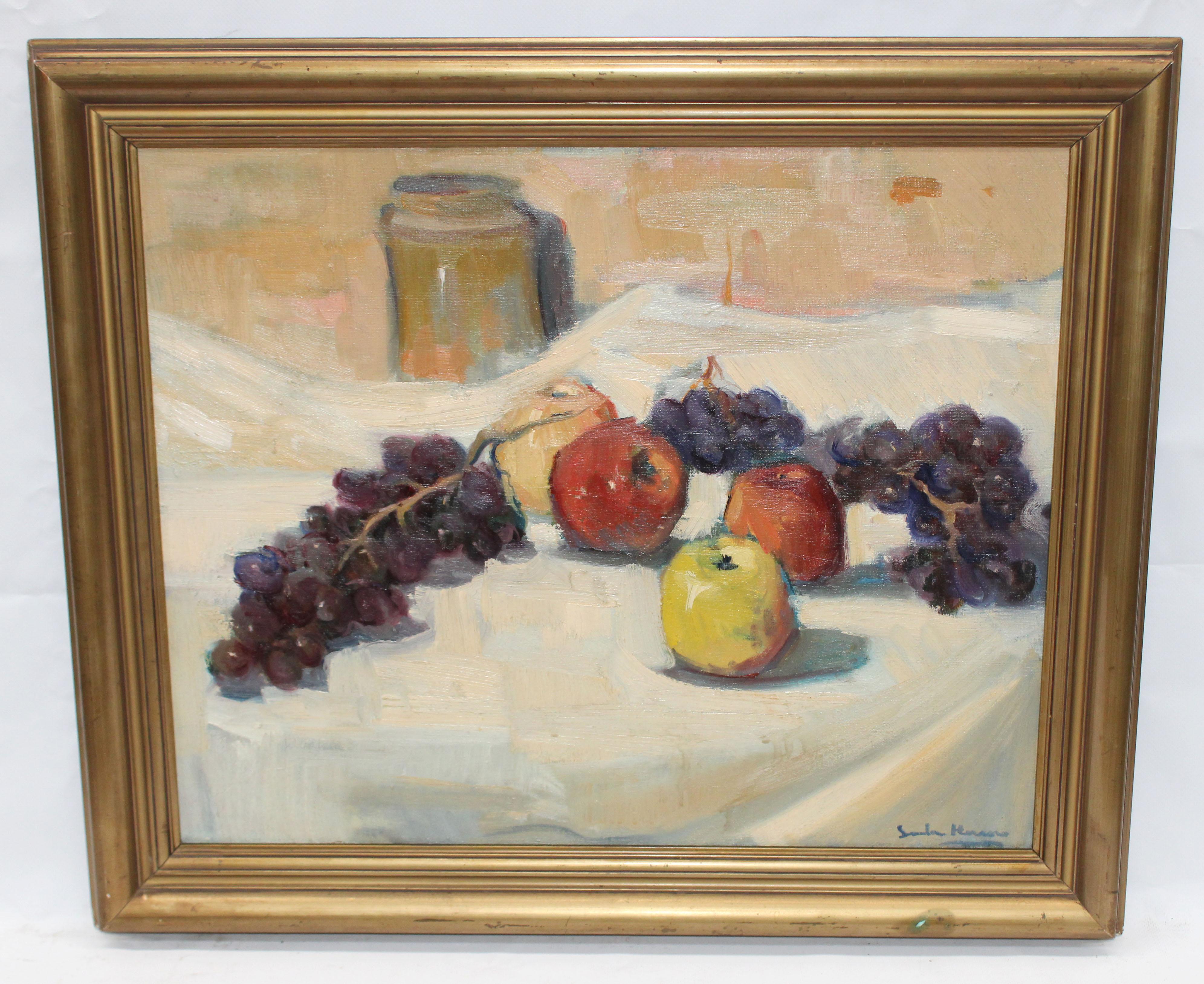 Antoni Sala Herrero Still-Life Painting – Bodegón frutal - Óleo sobre tela