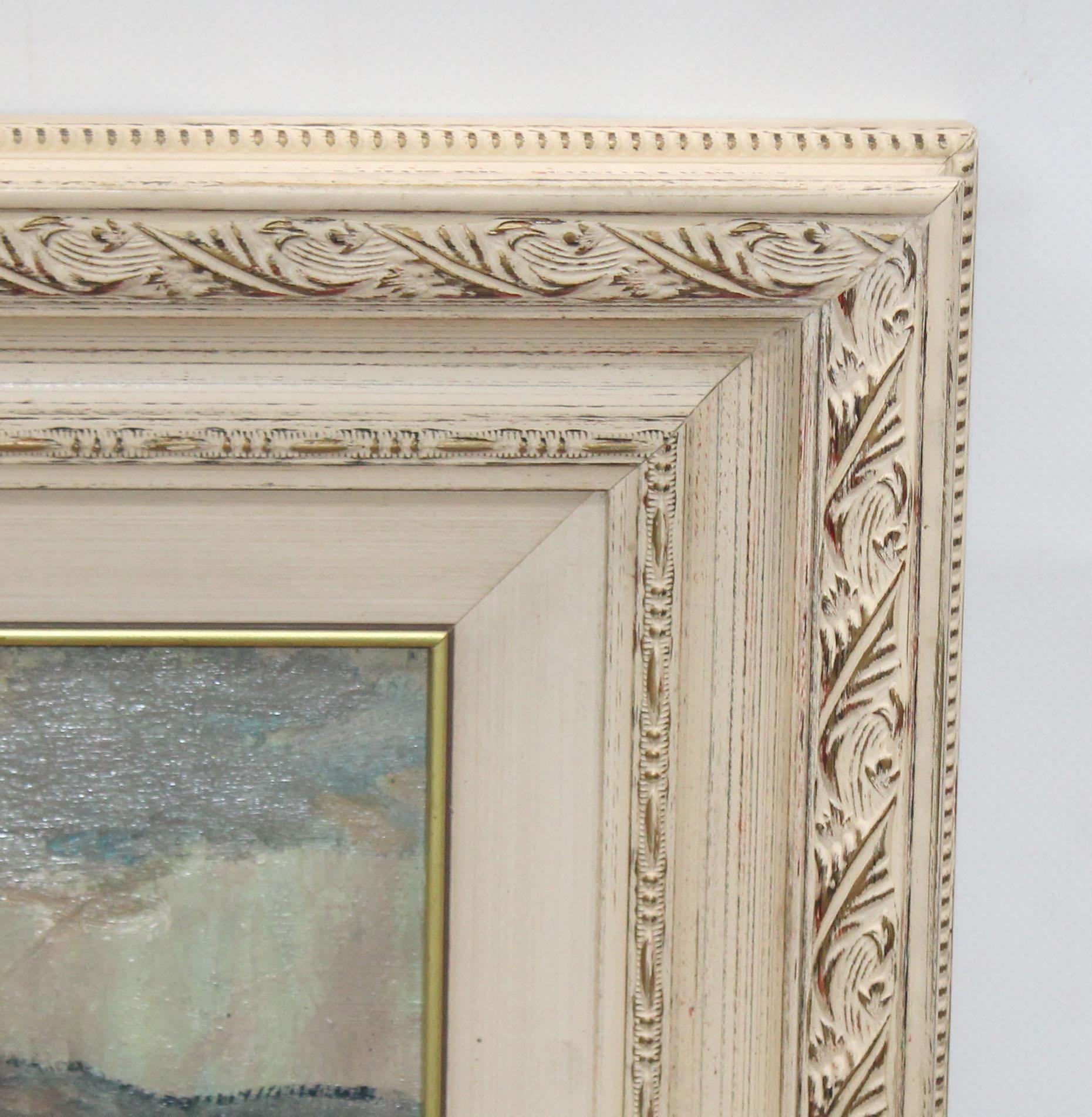 Puerto de Barcelona - Óleo sobre tela im Angebot 5