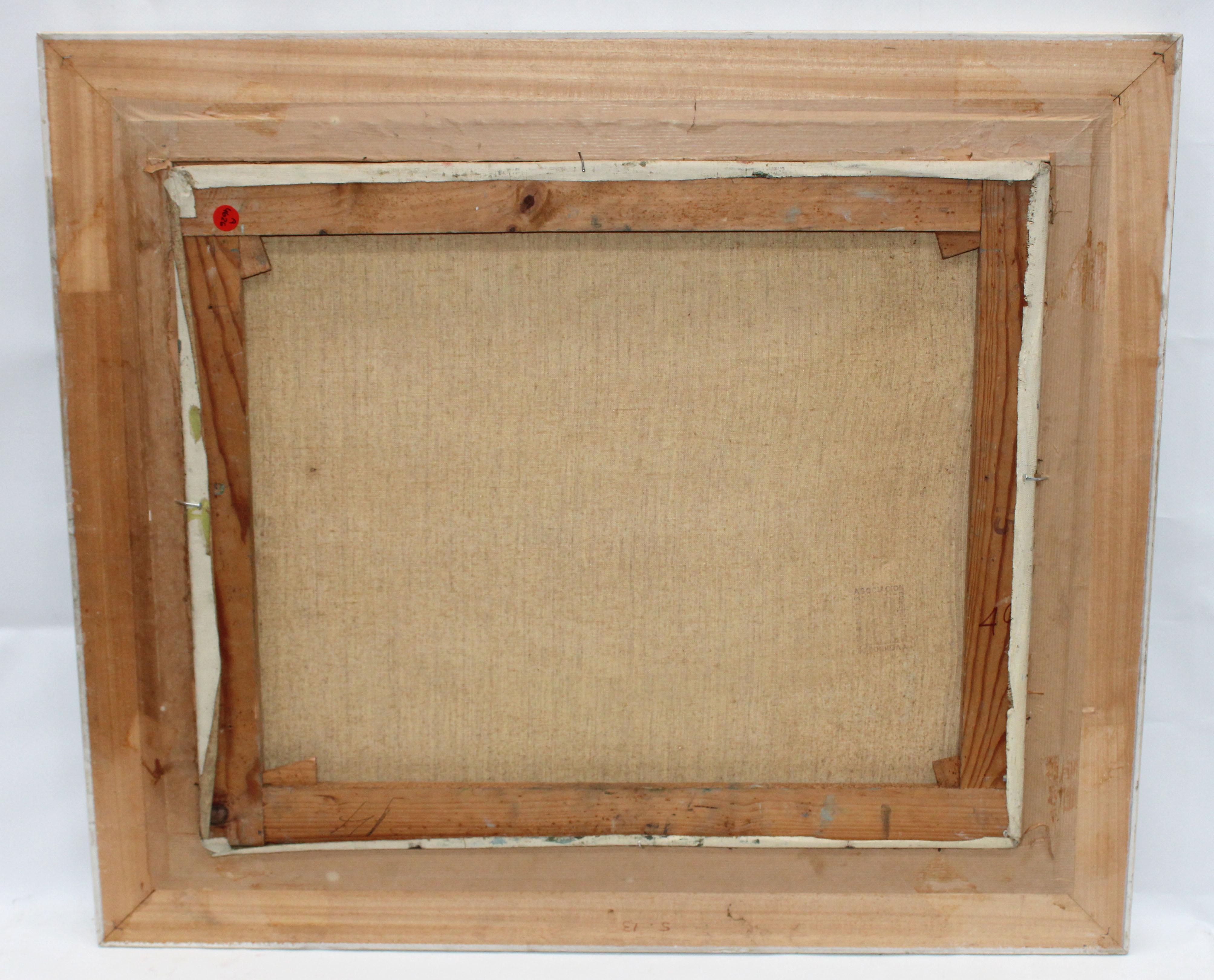 Puerto de Barcelona - Óleo sobre tela im Angebot 6