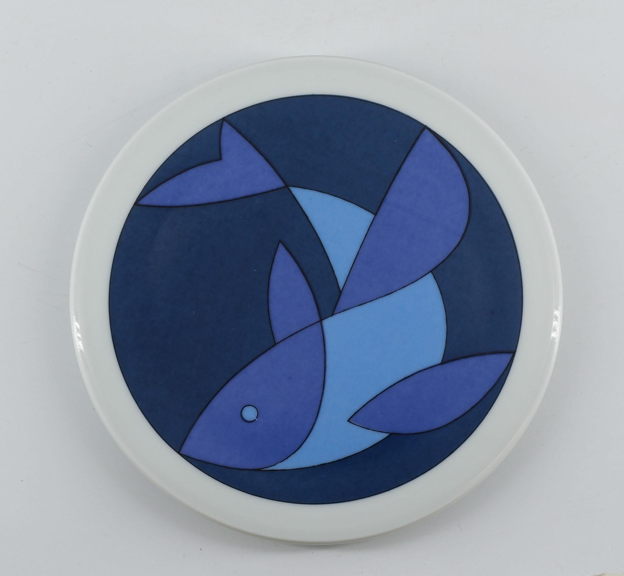 Antoni Set of Six Danish Design Bing & Grondahl Abstract Porcelain Wall Plaques For Sale 4