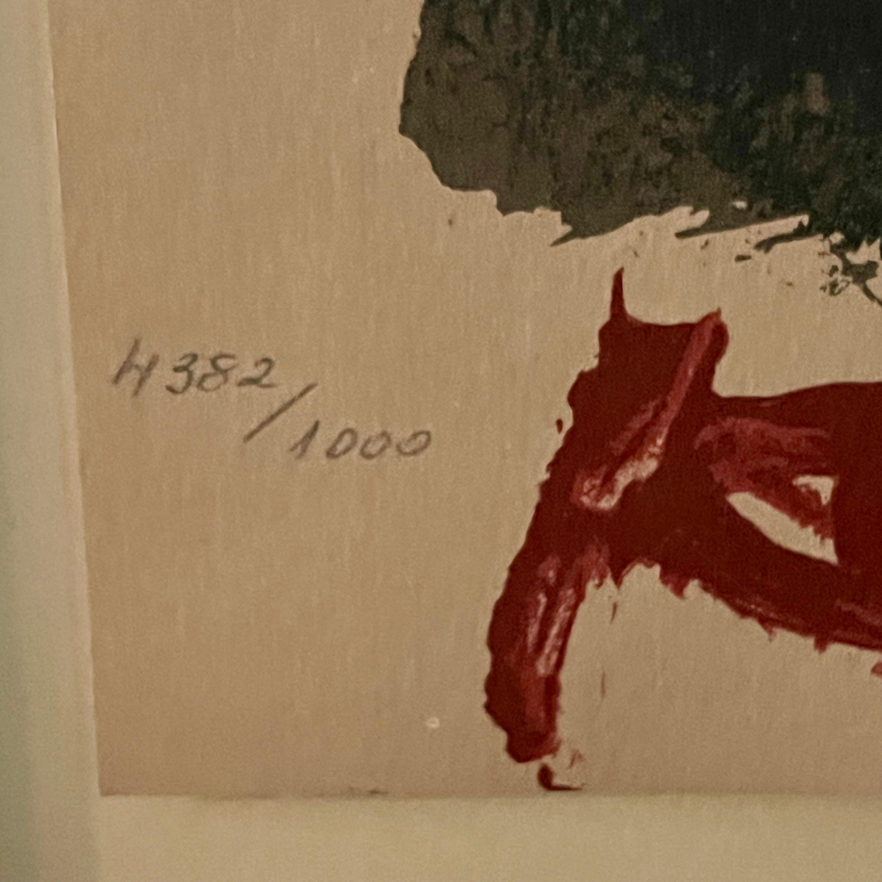 Antoni Tàpies Abstrakt Schwarz & Rot c1970s (Spanisch) im Angebot