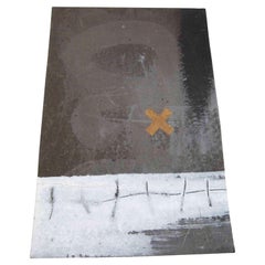 Antoni Tapies Acrylic on Paperboard, Original Signed
