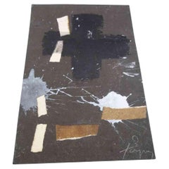Antoni Tpies Acrylique sur carton Papperboard. Original signé
