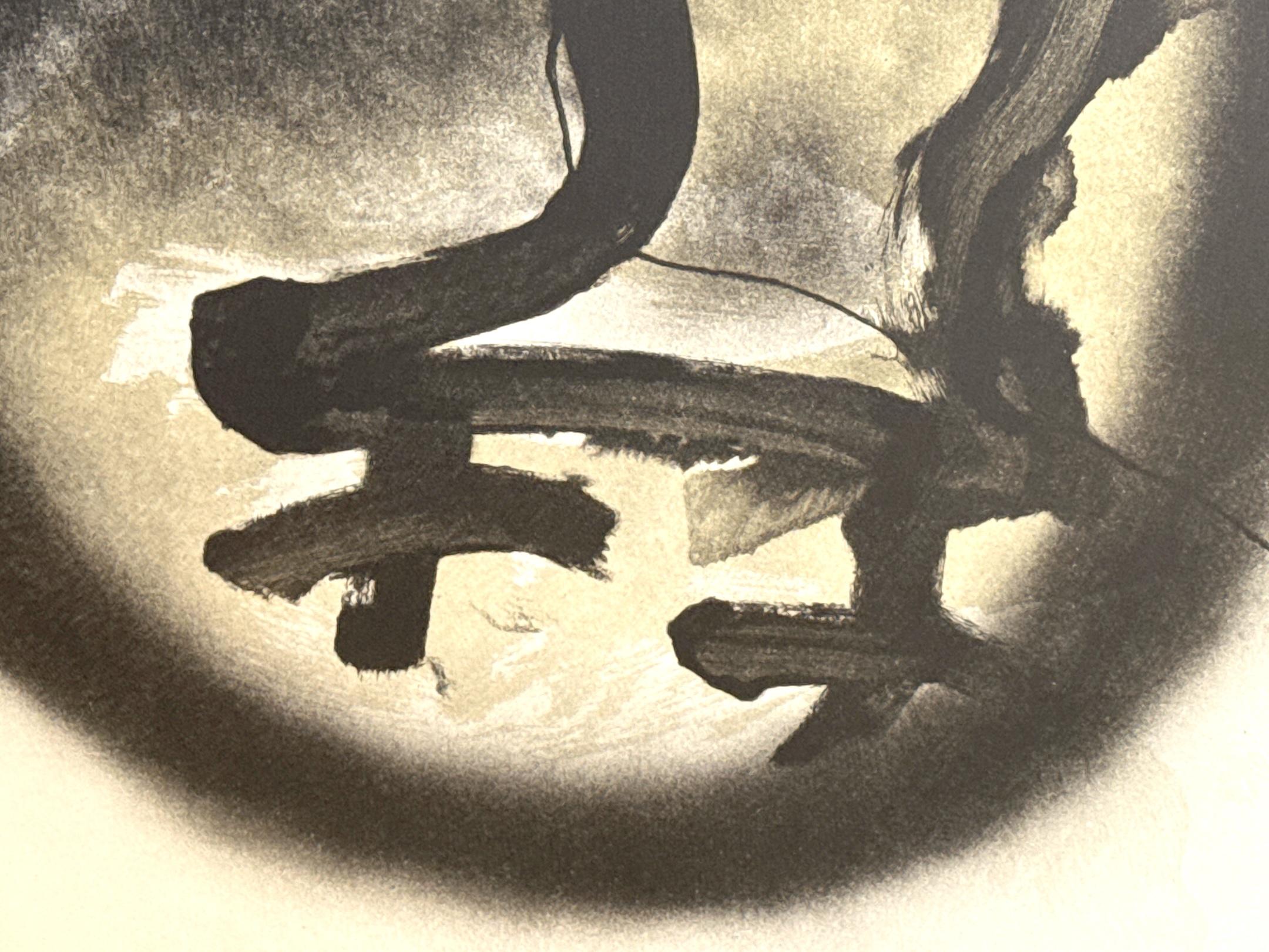 Noirci Antoni Tàpies, I.L.A. Exposición Tápies 1983 Lithographie, 56/150 en vente