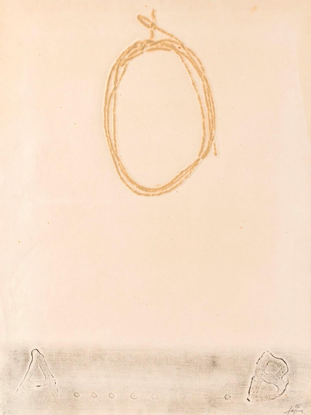 ANTONI TAPIES - Cordill, Radierung und Carborundum (Moderne) im Angebot