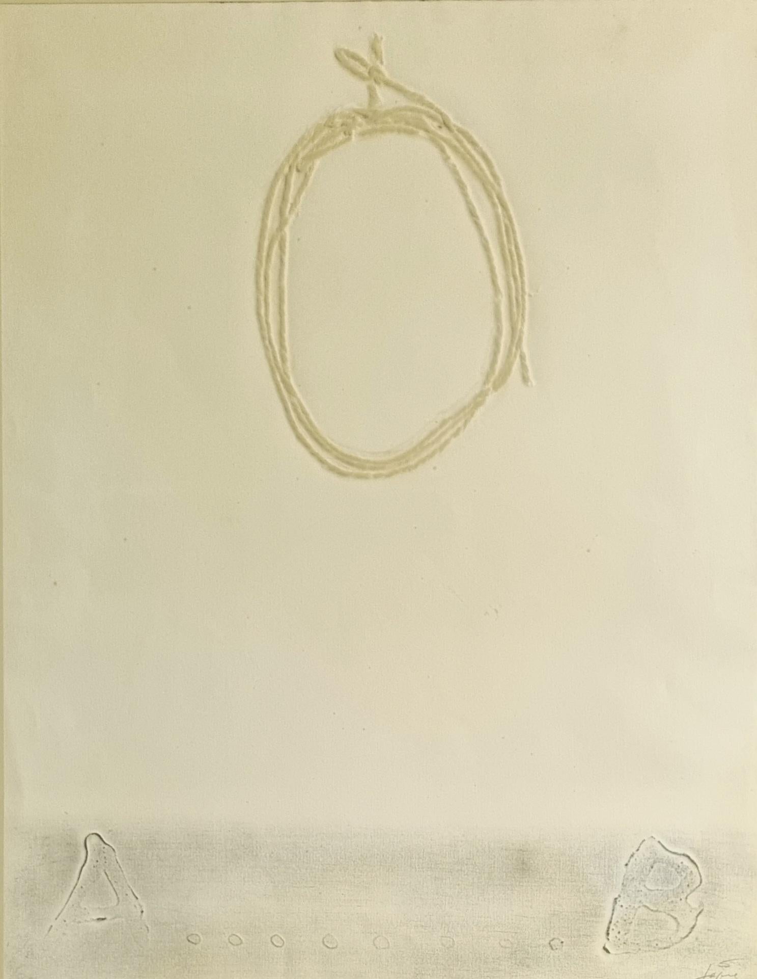 ANTONI TAPIES - Cordill, Radierung und Carborundum (Glas) im Angebot