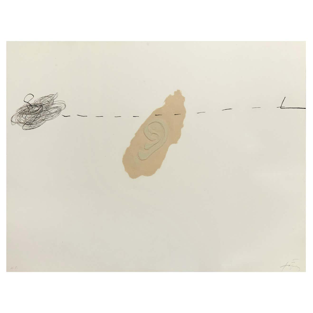Antoni Tàpies Acquaforte, Orella, 1971