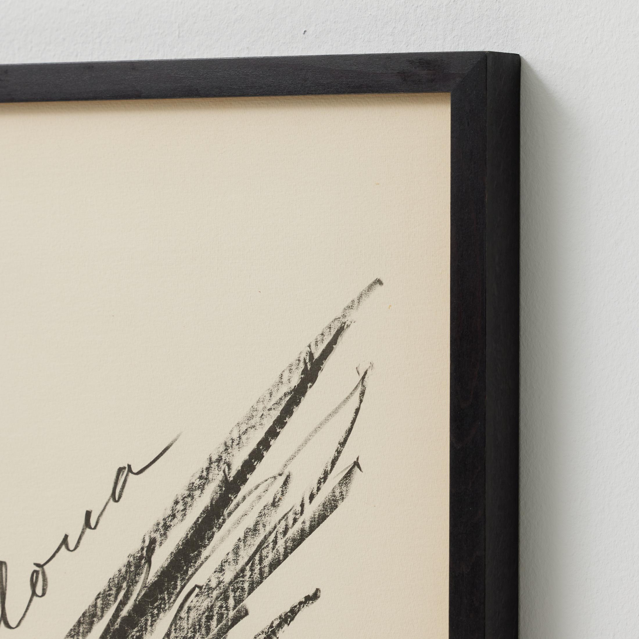 Antoni Tàpies Litografía de arte abstracto enmarcada, Exibición, 1969 en venta 5