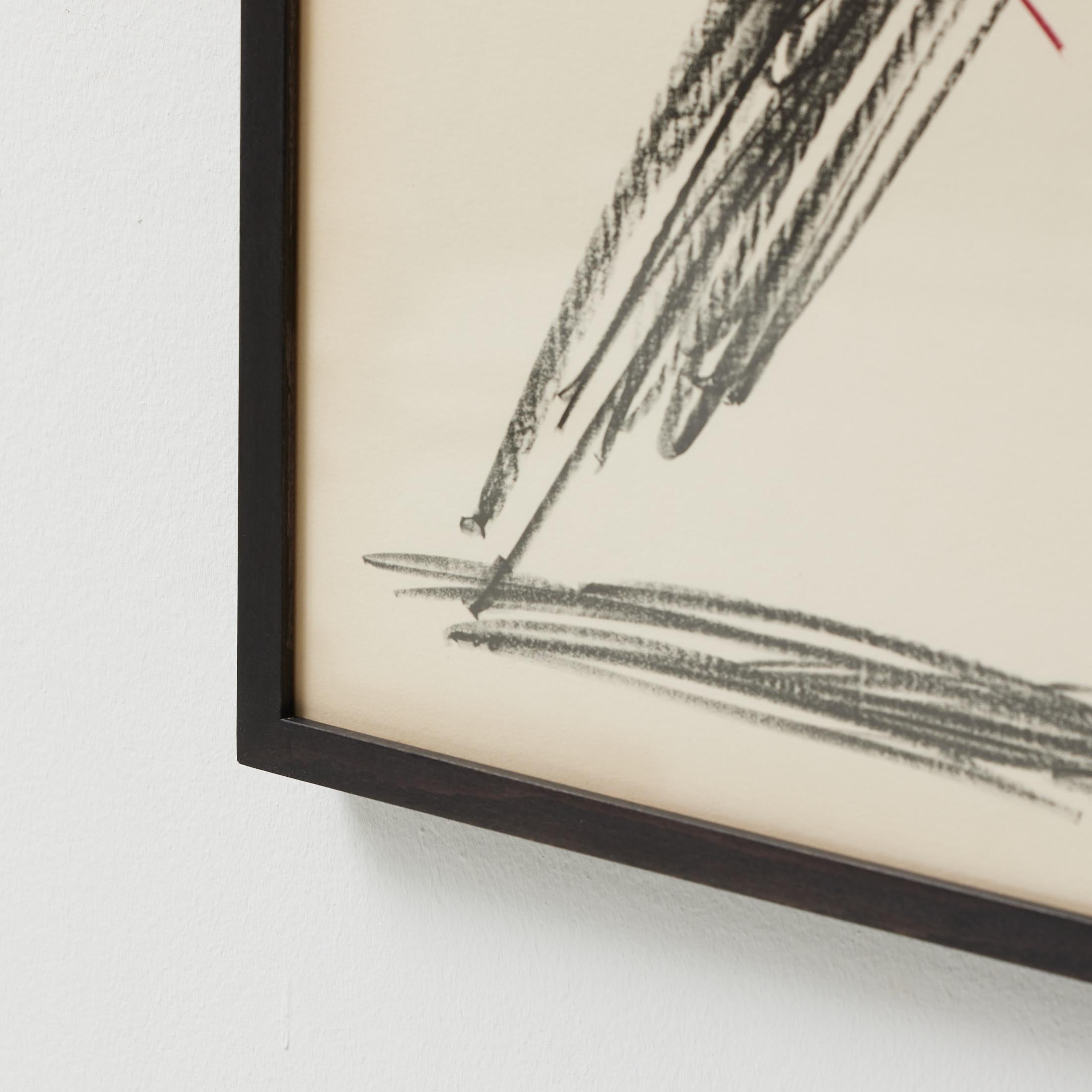 Antoni Tàpies Litografía de arte abstracto enmarcada, Exibición, 1969 en venta 7