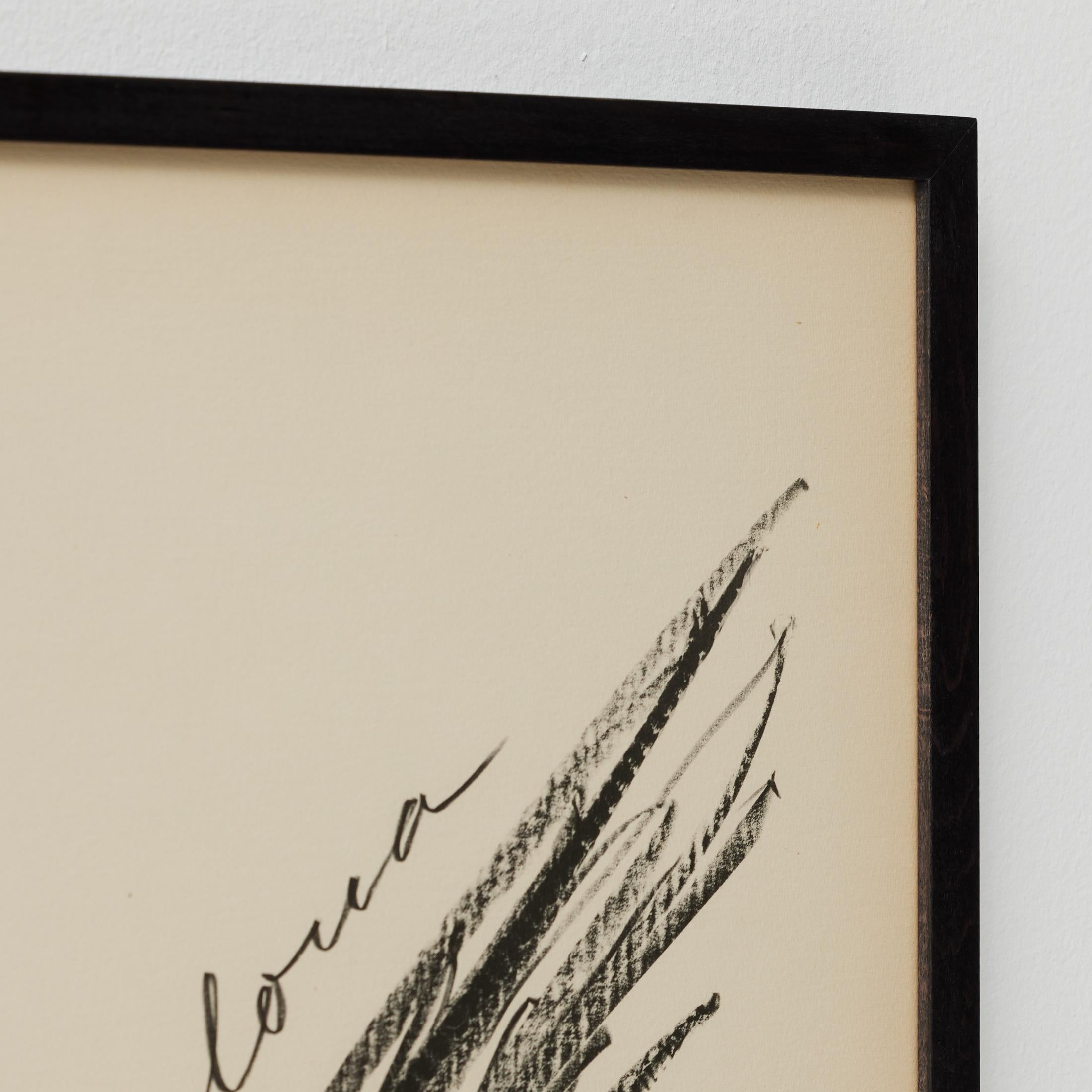 Antoni Tàpies Litografía de arte abstracto enmarcada, Exibición, 1969 Papel en venta