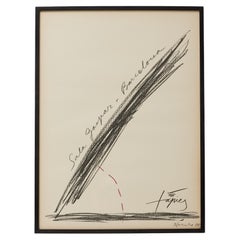 Antoni Tàpies Gerahmte Abstrakte Kunst Lithographie, Ausstellung, 1969