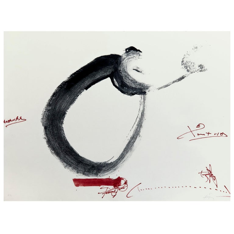 Antoni Tàpies Hand Signed Etching, Lletra O, 1976 For Sale