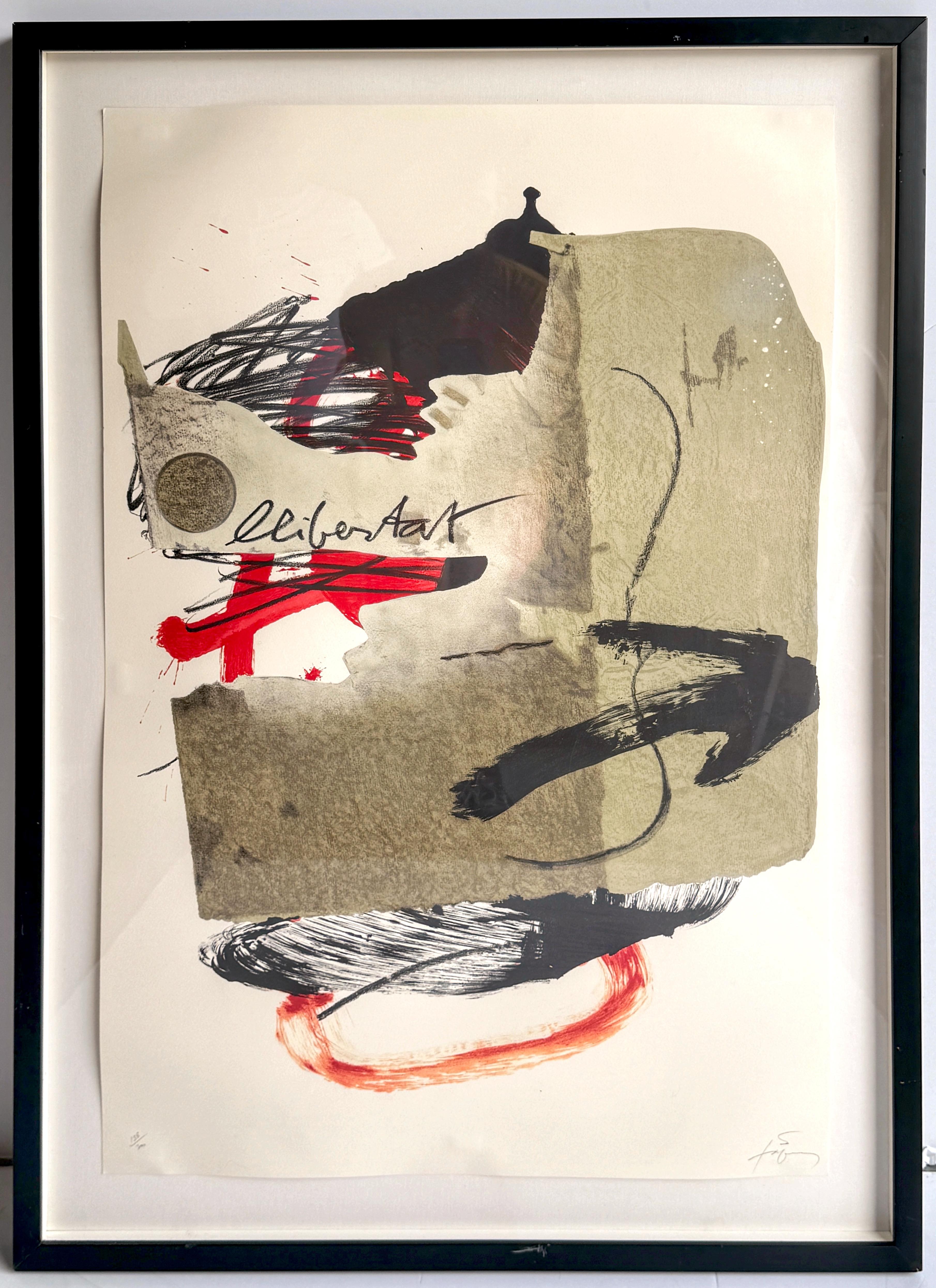 Antoni Tapies Lithographie en couleurs 