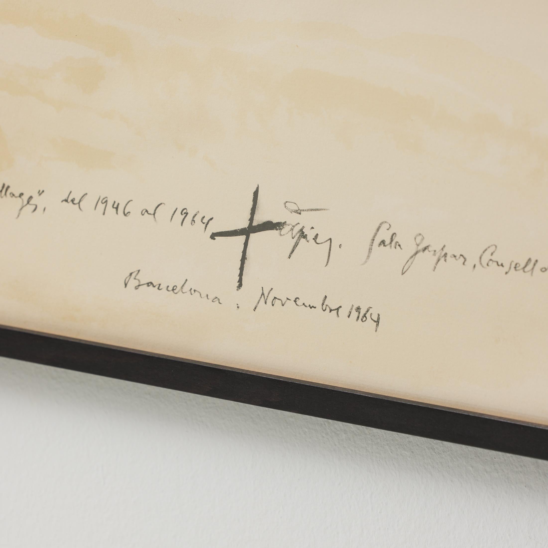 Antoni Tàpies Lithographie, Cartrons, Papiers, Fustes, Collages del 1946 al 1964 en vente 6