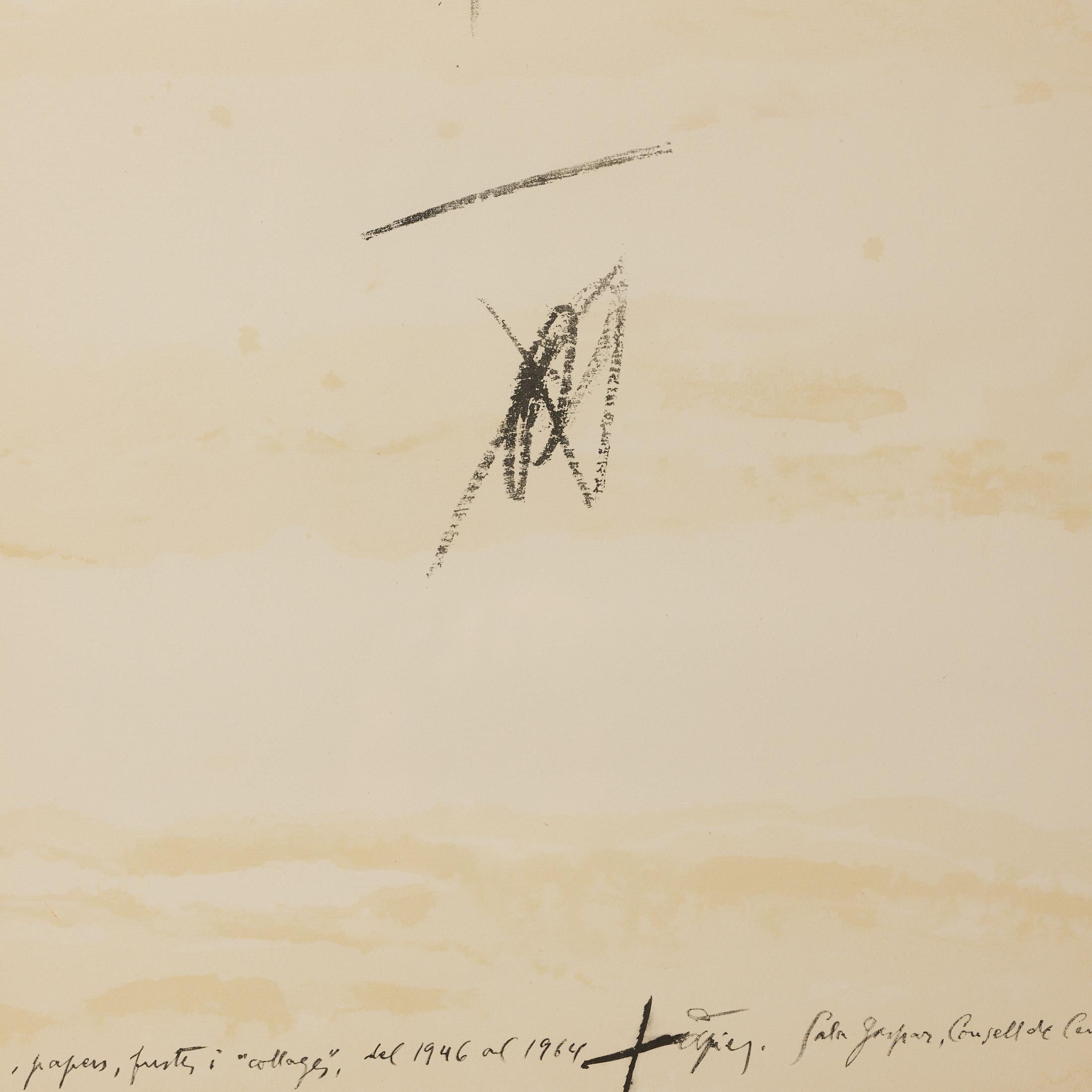 Mid-Century Modern Antoni Tàpies Lithographie, Cartrons, Papiers, Fustes, Collages del 1946 al 1964 en vente