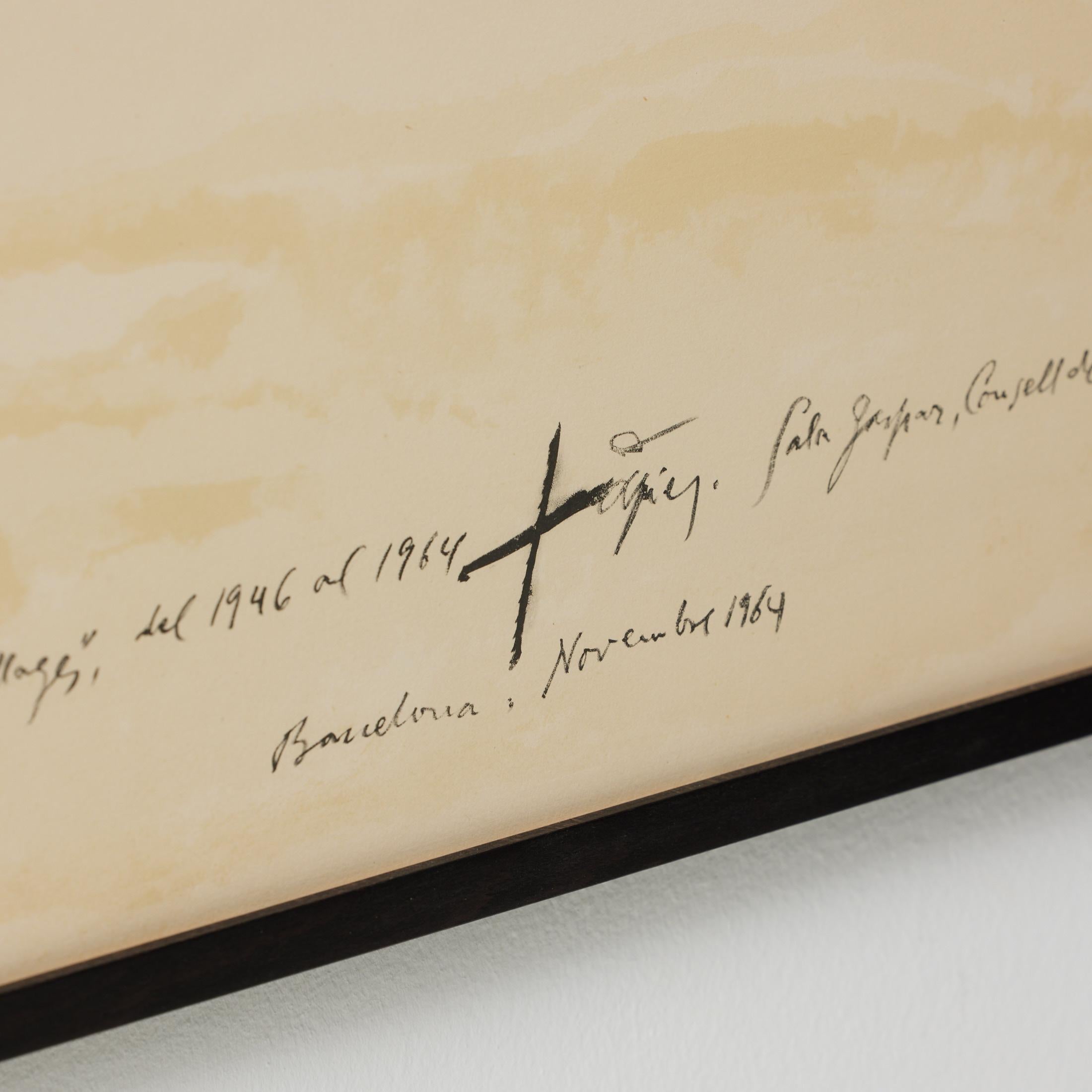 Antoni Tàpies Lithographie, Cartrons, Papiers, Fustes, Collages del 1946 al 1964 en vente 1