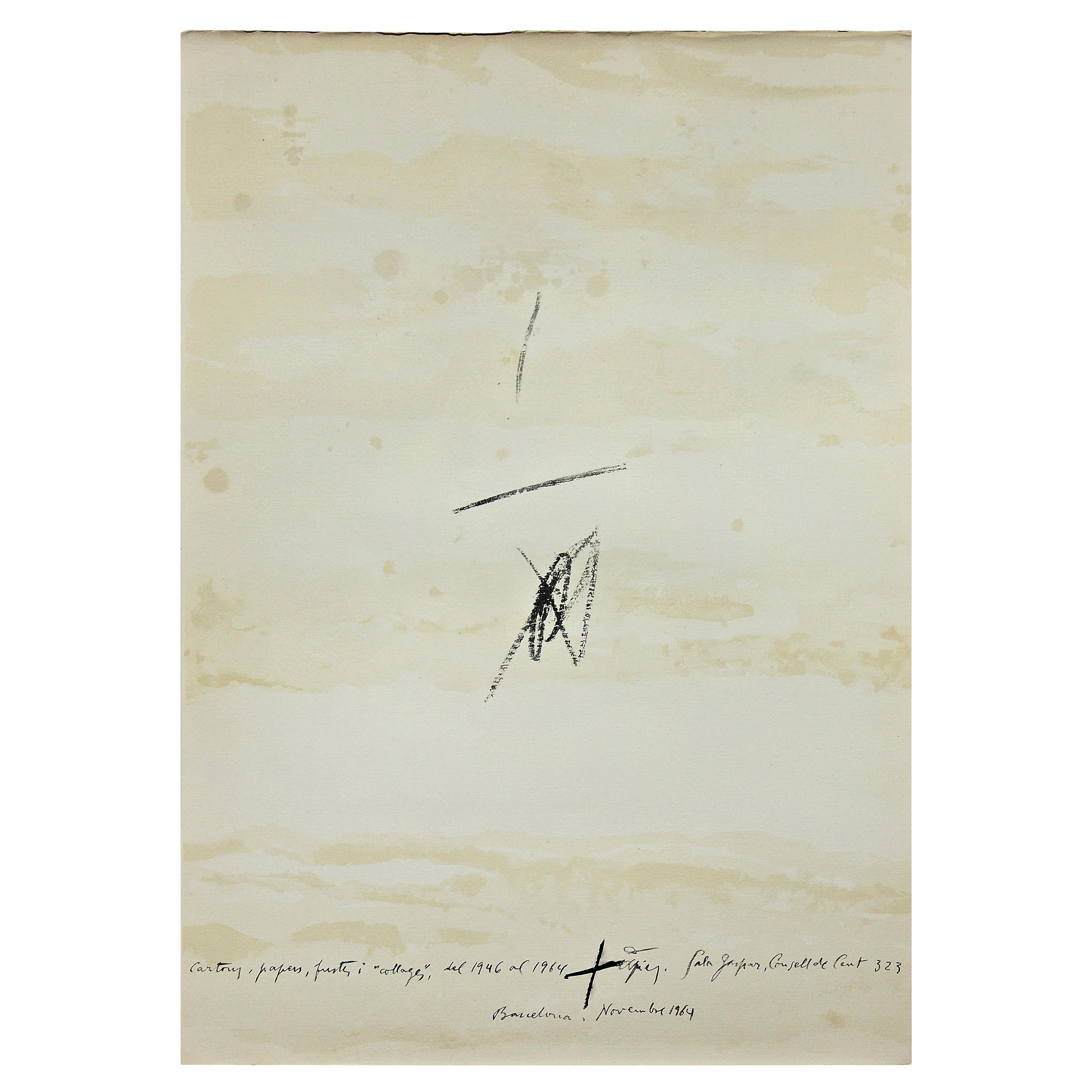 Antoni Tàpies Lithographie, Cartrons, Papiers, Fustes, Collages del 1946 al 1964 en vente