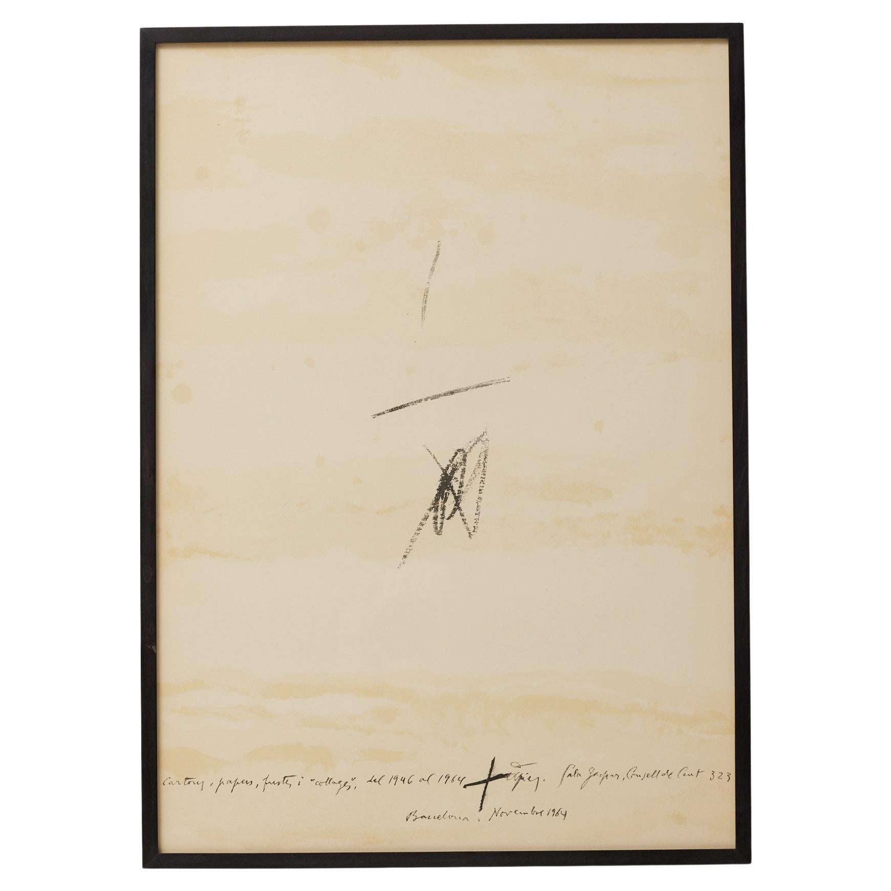 Antoni Tàpies Lithographie, Cartrons, Papiers, Fustes, Collages del 1946 al 1964 en vente