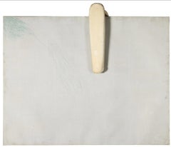 Antoni Tàpies. Tableau à la jeannette. 1970. Mixed Media. 89 x 116 cm.