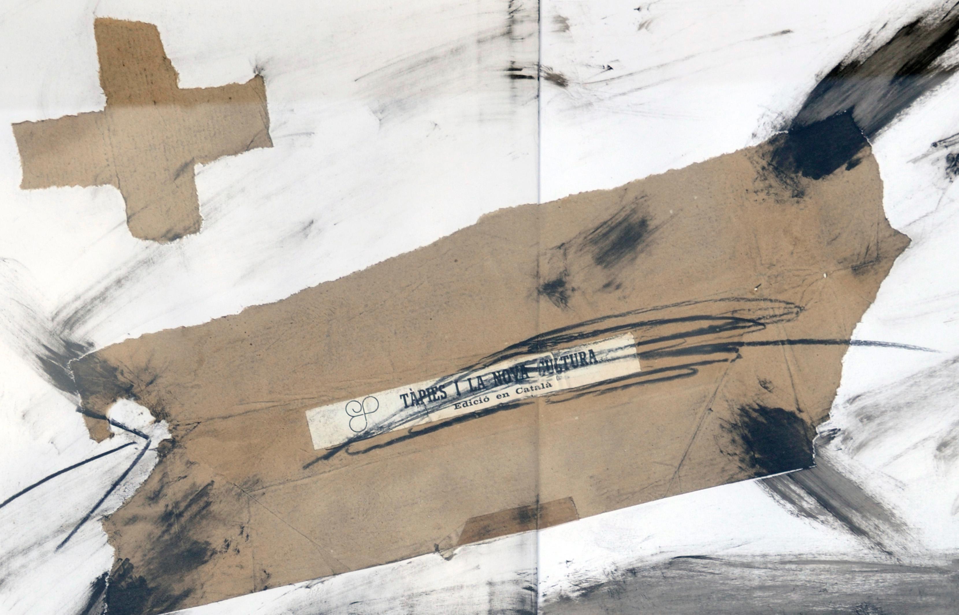 No title, Antoni Tàpies, 70's, Collage, ink, gouache on paper For Sale 2