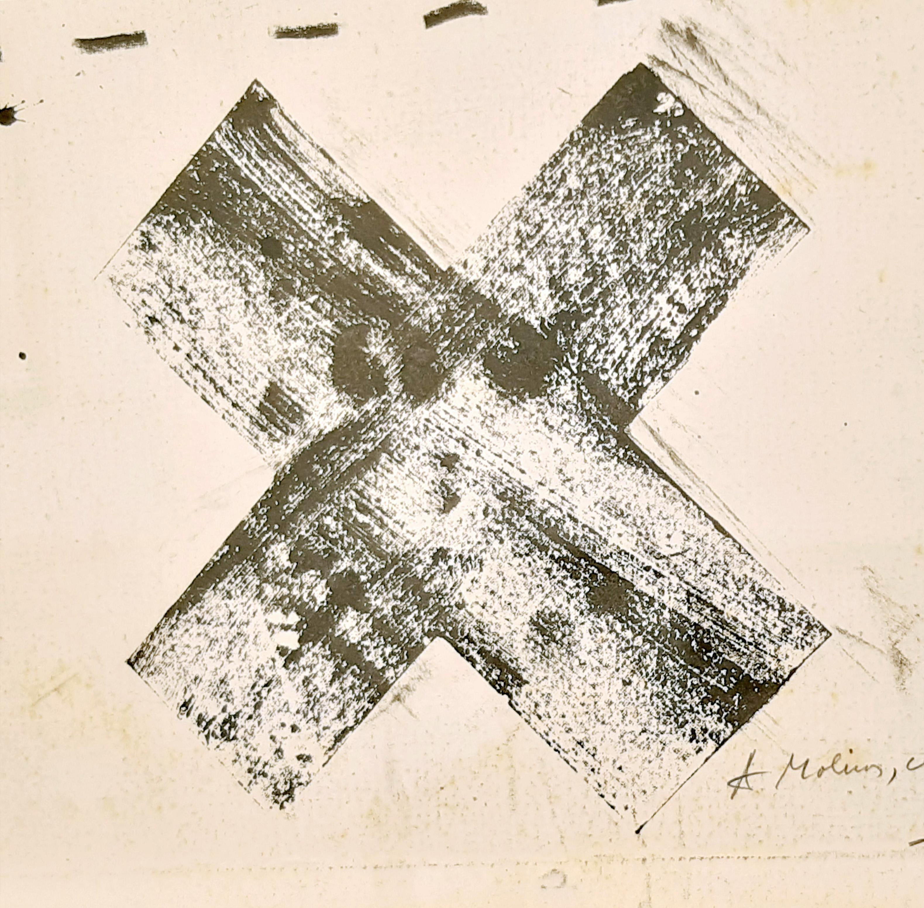 No title - Antoni Tàpies SIngle work on cardboard, circa 1970 3
