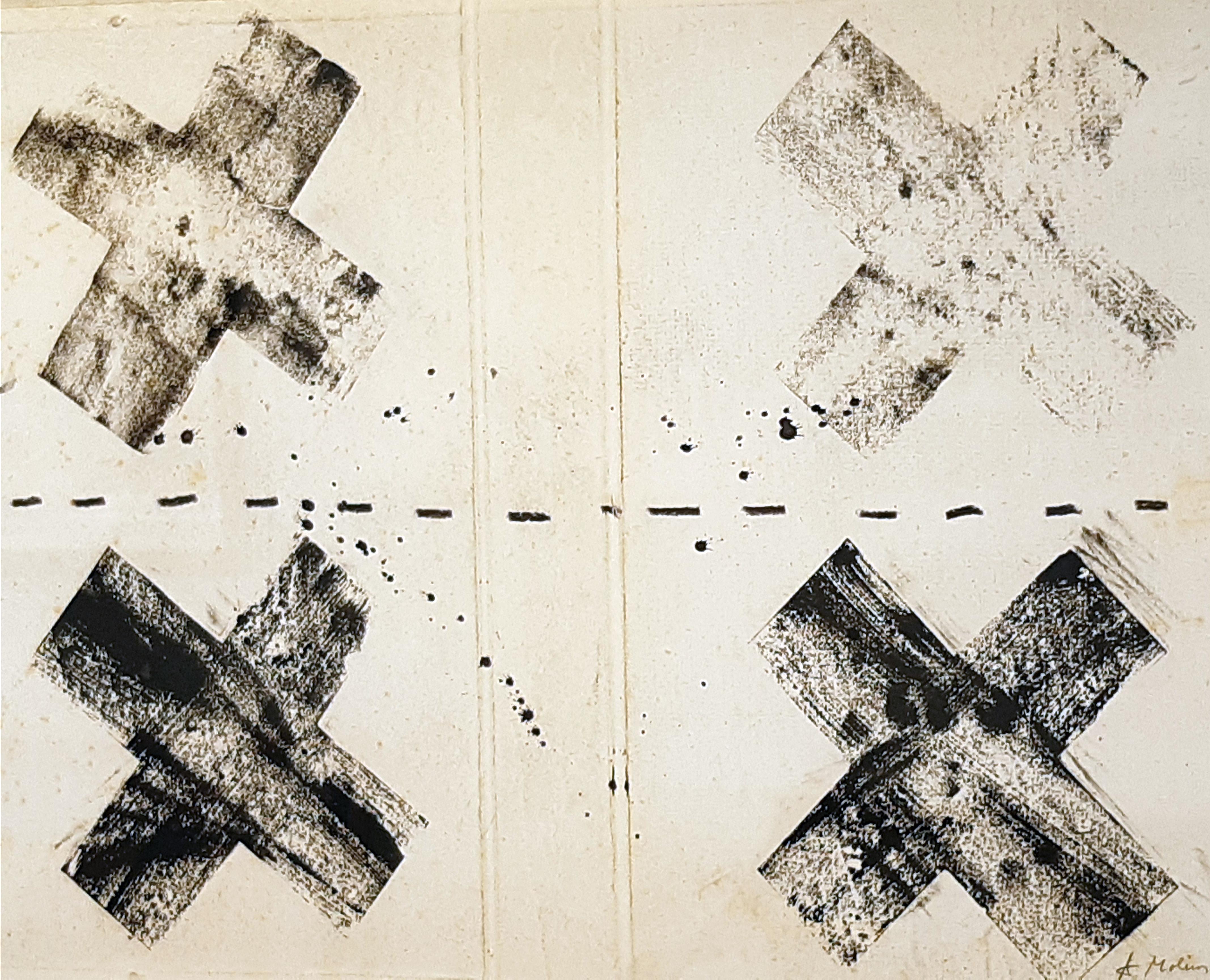 No title - Antoni Tàpies SIngle work on cardboard, circa 1970 1