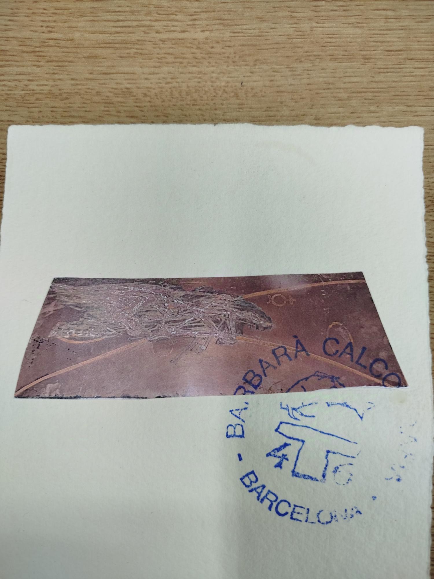 ANTONI TAPIES - ORIGINAL COPPER AND CARBURUNDUM PLATE - Gray Abstract Painting by Antoni Tàpies