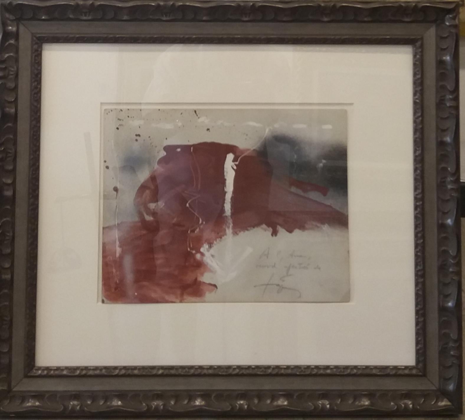 Abstract Painting Antoni Tàpies - PAISAJE. peinture acrylique originale