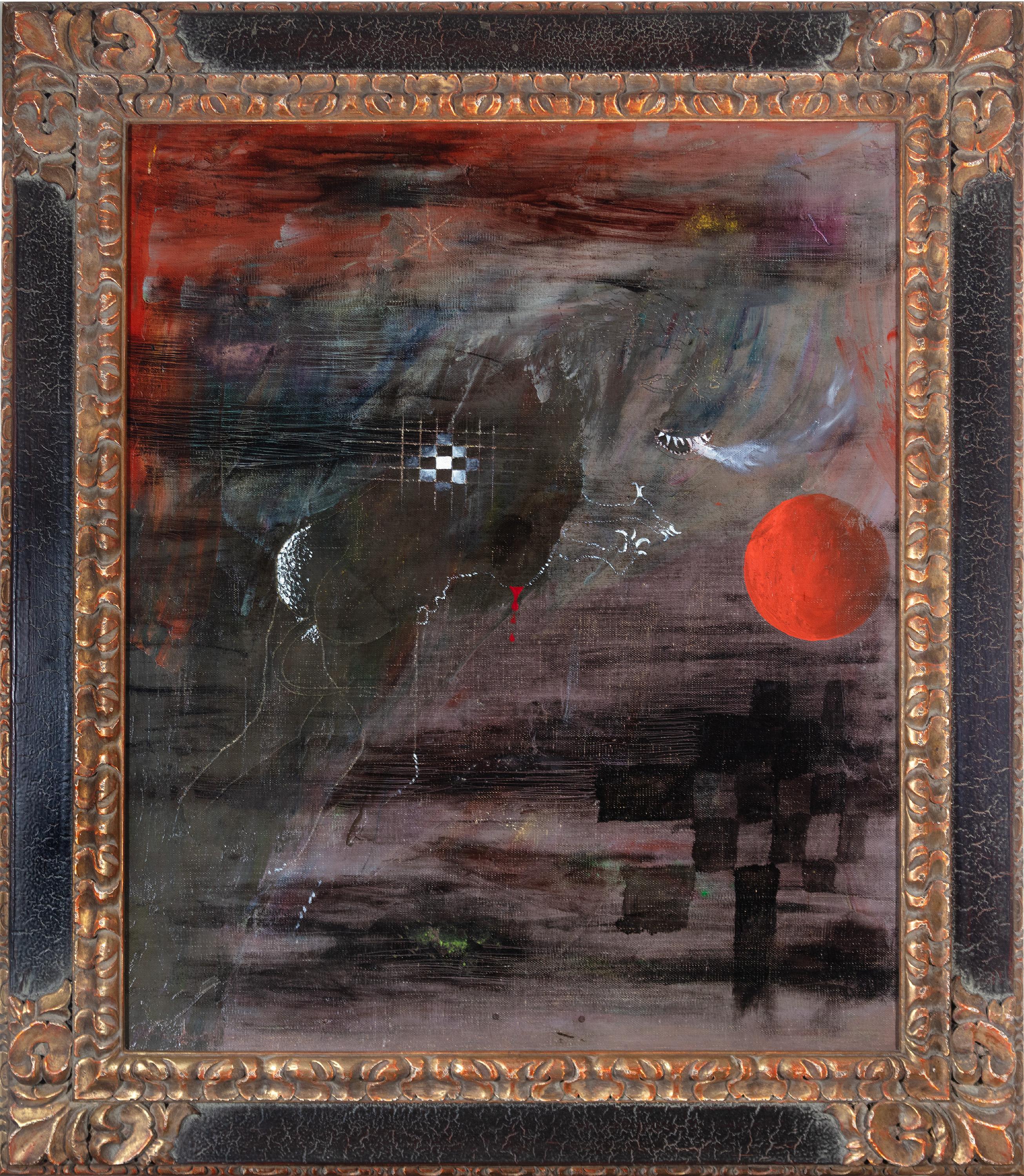 Antoni Tàpies Abstract Painting - Tapies Mid-Century Dau al Set Dada Spain Abstract Surrealism Dark Monster Signed