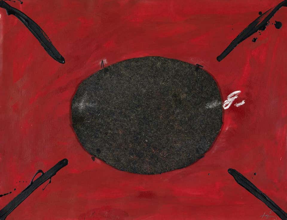 Serie "U no és ningú" No. 21 by Antoni Tàpies - Abstract painting
