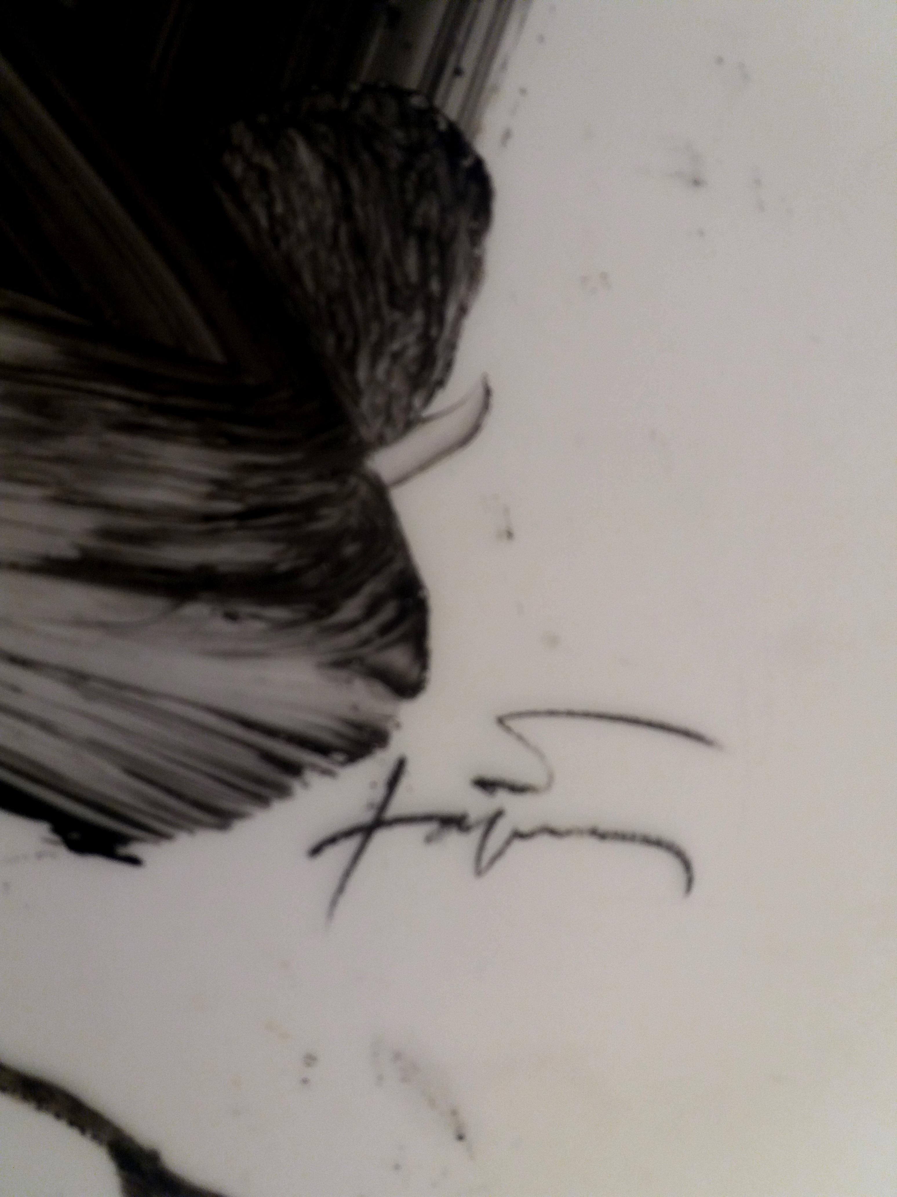 TAPIES  abstraktes Pauspapier schwarz/weiß
Dies ist eine Vorstudie für eine Lithographie
Antoni Tàpies' erste künstlerische Versuche begannen während einer langen Rekonvaleszenz nach einer schweren Krankheit, nach der ihn seine zunehmende Hingabe an
