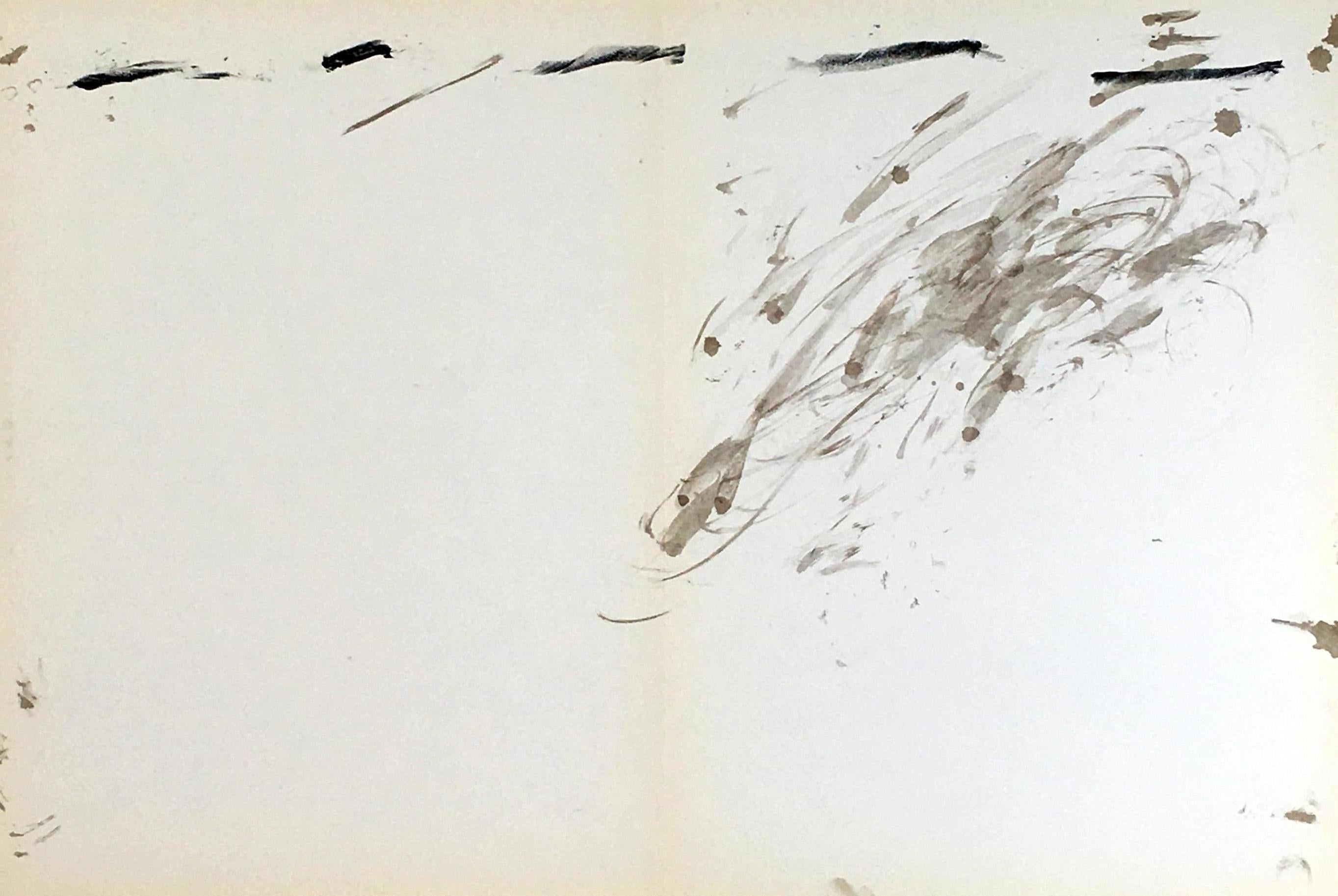 Litografía vintage de Antoni Tàpies de los años 60
Portafolio: Derriere le Miroir. Publicado por: Galerie Maeght/Aime Maeght, París 1967. 

Litografía en colores; 1967.
15 x 22 pulgadas. 
Líneas de pliegue centrales como en la edición; muy buen