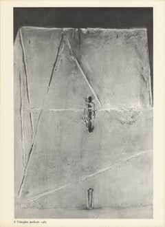 Vintage 1967 After Antoni Tapies 
Triangles Perfores
 Expressionism Lithograph